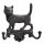 Novaliv Gusseiserne Haken Katze mit 2 Haken 16,5x4x16 cm einfache Montage stabil sicher ideal für Wand- und Decken-Dekoration Garderobe Vintage Stil robust langlebig und elegant perfekte Dekoration