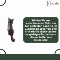 Novaliv Gusseiserne Haken Katzenrücken 4,7x3,2x14 cm einfache Montage stabil sicher ideal für Wand- und Decken-Dekoration Garderobe Vintage Stil robust langlebig und elegant perfekte Dekoration