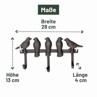 Novaliv Gusseiserne Haken Vogelrücken mit 3 Haken...