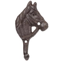 Novaliv Gusseiserne Haken Pferdekopf 13x7x4 cm einfache Montage stabil sicher ideal für Wand- und Decken-Dekoration Garderobe Vintage Stil robust langlebig und elegant perfekte Dekoration