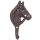 Novaliv Gusseiserne Haken Pferdekopf 13x7x4 cm einfache Montage stabil sicher ideal für Wand- und Decken-Dekoration Garderobe Vintage Stil robust langlebig und elegant perfekte Dekoration