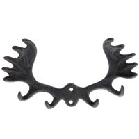 Novaliv Gusseiserne Haken Elch-Geweih mit 4 Haken 21x12x3...