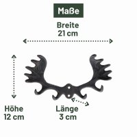 Novaliv Gusseiserne Haken Elch-Geweih mit 4 Haken 21x12x3...