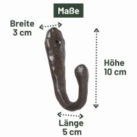 Novaliv Gusseiserne Wandhaken 10x3x5 cm einfache Montage...
