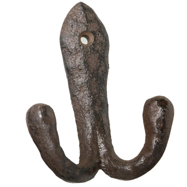Novaliv Gusseiserne Wandhaken-Doppelhaken 10x8x4 cm einfache Montage stabil sicher ideal für Wand-Dekoration Garderobe Vintage Stil robust langlebig und elegant Dekoration Haken Kleiderhaken