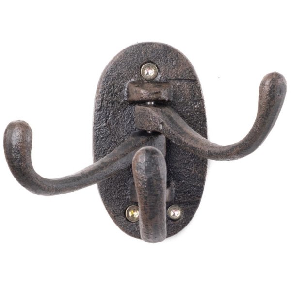 Novaliv Gusseiserne Wandhaken 3-Fach 14x2x10 cm einfache Montage stabil sicher ideal für Wand-Dekoration Garderobe Vintage Stil robust langlebig und elegant Dekoration Haken Kleiderhaken