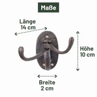 Novaliv Gusseiserne Wandhaken 3-Fach 14x2x10 cm einfache...