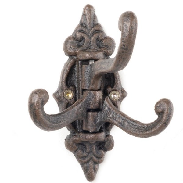 Novaliv Gusseiserne Wandhaken 3-Fach 13,5x2x13,5 cm einfache Montage stabil sicher ideal für Wand-Dekoration Garderobe Vintage Stil robust langlebig und elegant Dekoration Haken Kleiderhaken