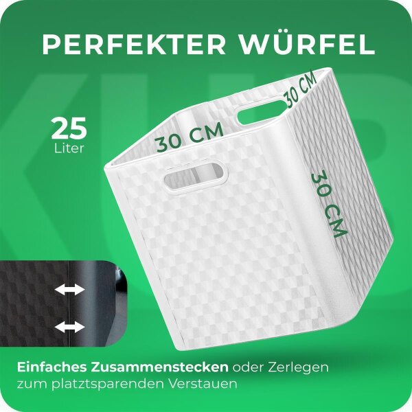 Kallax Regal Boxen 2er Set - Anthrazit & Weiß - 30x30 cm