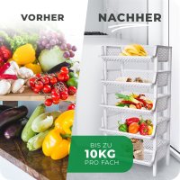 Novaliv 2 Stück Korbregal Weiß Steckregal...