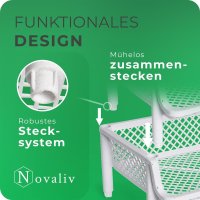 Novaliv 2 Stück Korbregal Weiß Steckregal Stapelbar & Erweiterbar, Regale für Vorratsraum, Lebensmittelregal, Obstregal Keller Aufbewahrungssystem, Vorratskammer Ordnungssystem, Getränkeregal