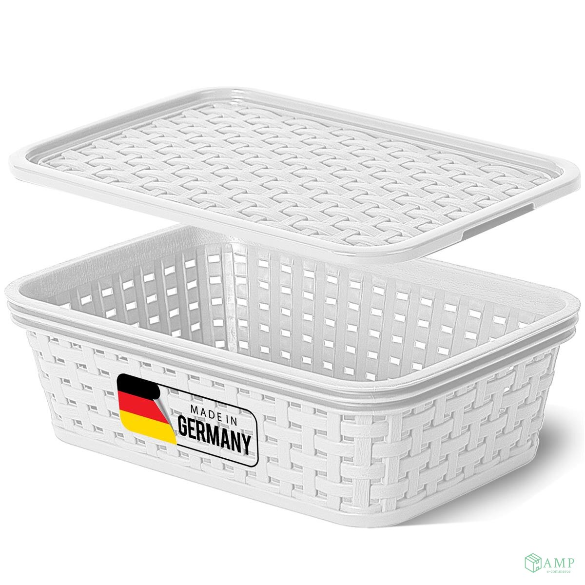 Novaliv Mini Rattan Aufbewahrungsbox 1L - BPA-frei, Stapelbar