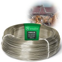 Novaliv 60 Meter Aluminiumdraht 2mm Champagner,...