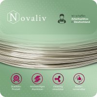 Novaliv 60 Meter Aluminiumdraht 2mm Champagner, Basteldraht ideal als Biegedraht zum basteln, Vielseitig für DIY-Projekte und Dekorationen, 60m Rolle Dekodraht, Blumendraht, kein Schmuckdraht