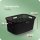 Novaliv Rattan Wäschekorb mit 4 Griffen 40L Schwarz, Wäschebox Set Wäscheeimer Wäschebehälter für Bad Wäsche Schmutzwäsche, Wäschekörbe Organizer Haushalt Zubehör Wäschetonne Sammler