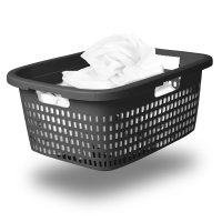 Novaliv Wäschekorb mit 3 Griffen 25L Anthrazit,...