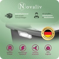Novaliv Wäschekorb mit 4 Griffen 40L Anthrazit, Wäschebox Set Wäscheeimer Wäschebehälter für Bad Wäsche Schmutzwäsche, Wäschekörbe Laundry Basket Aufbewahrung Wäschetonne Korb Sammler Box