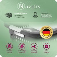Novaliv Wäschewanne mit 3 Griffen 25L Anthrazit, Wäschebox Set Wäscheeimer Wäschebehälter für Bad Wäsche Schmutzwäsche, Wäschewannen Laundry Basket Aufbewahrung Wäschetonne Korb Sammler Box