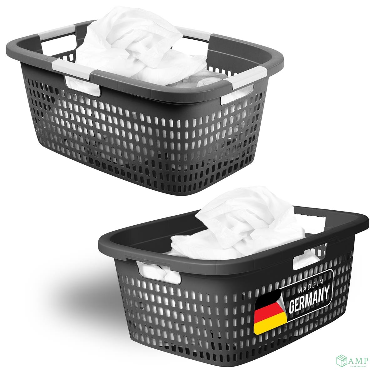 Novaliv Wäschekorb-Set 25L + 40L, Wäschebox Set Wäscheeimer Wäschebeh, 27,54 €