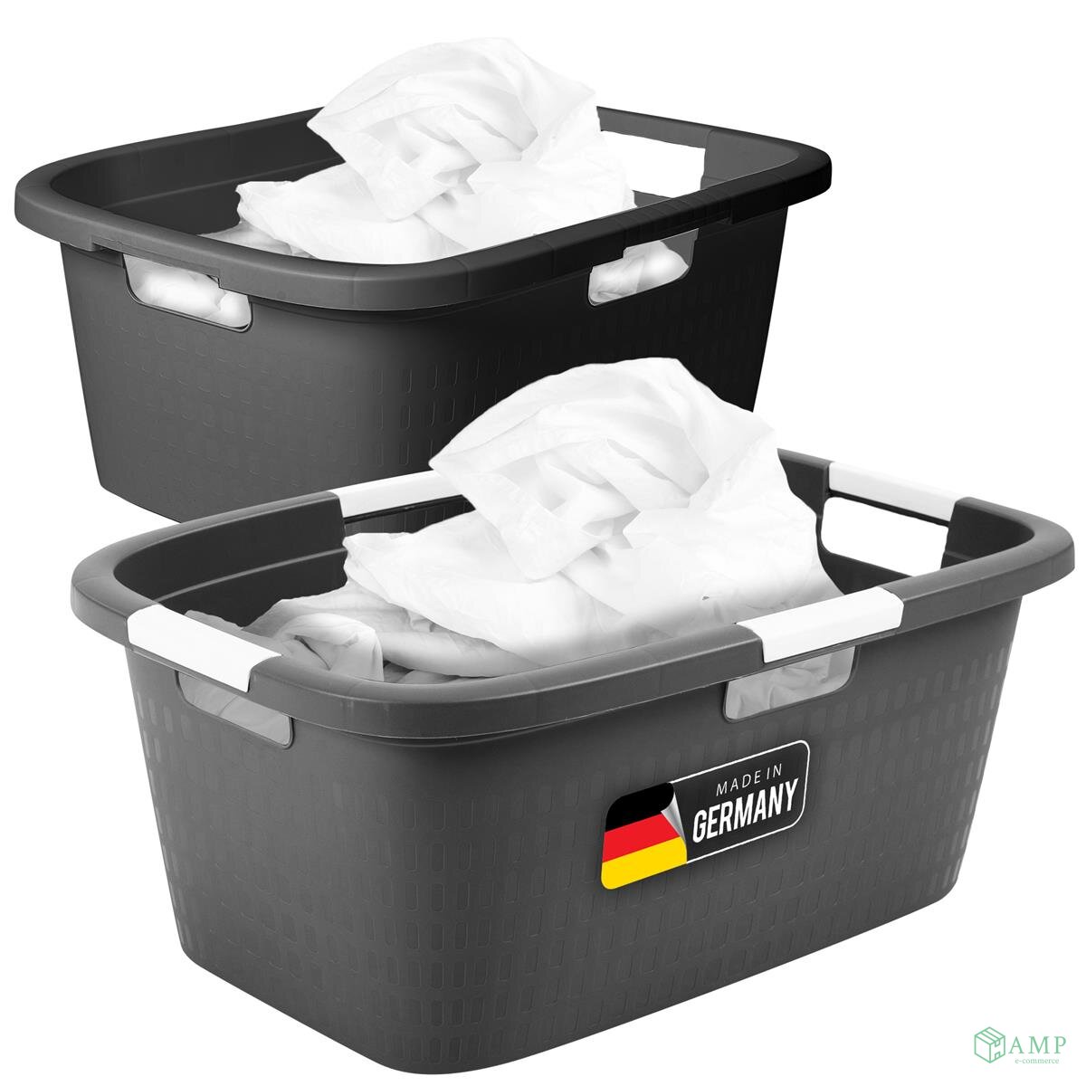 Novaliv Wäschewanne-Set 25L + 40L, Wäschebox Set Wäscheeimer Wäschebe, 27,54 €