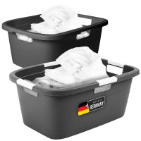 Novaliv Wäschewanne-Set 25L + 40L, Wäschebox...