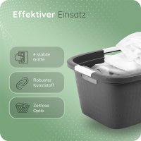 Novaliv Wäschewanne-Set 25L + 40L, Wäschebox Set Wäscheeimer Wäschebehälter für Bad Wäsche Schmutzwäsche, Wäschekörbe Wäschewanne Laundry Basket Wäschetonne Korb Sammler Box Aufbewahrung