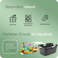 Novaliv Wäschewanne-Set 25L + 40L, Wäschebox Set Wäscheeimer Wäschebehälter für Bad Wäsche Schmutzwäsche, Wäschekörbe Wäschewanne Laundry Basket Wäschetonne Korb Sammler Box Aufbewahrung