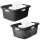 Novaliv Wäschekorb 25L + Wäschewanne 25L, Wäschebox Set Wäscheeimer Wäschebehälter für Bad Wäsche Schmutzwäsche, Wäschekörbe Wäschewanne Laundry Basket Wäschetonne Korb Sammler Box
