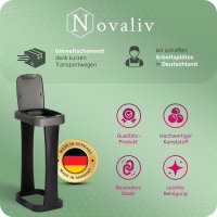 Novaliv Müllsackständer mit Deckel für 70L-120L Müllsäcke, extra Robust & fester Stand Outdoor geeignet, gelber Sack Müllständer Gelbersack-Halter Müll Abfall Ständer Aufbewahrung Mülltonne