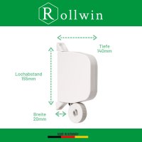 4x Rollwin Gurtwickler Aufputz mit Scharniersystem Farbe...
